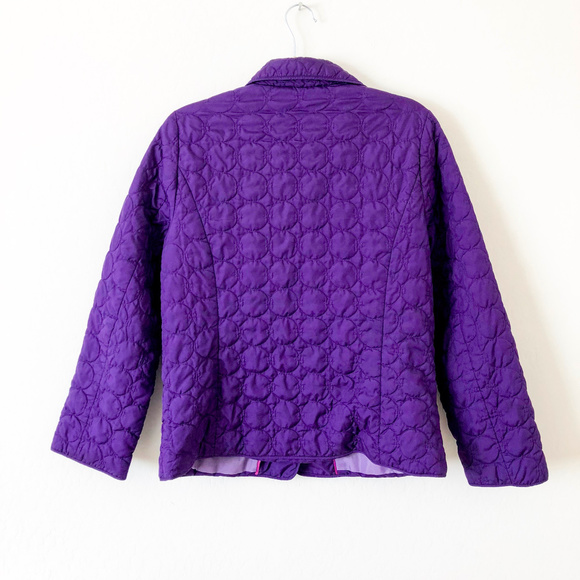 🛒 5/$25 Charter Club Purple Quilted Jacket - Picture 4 of 5